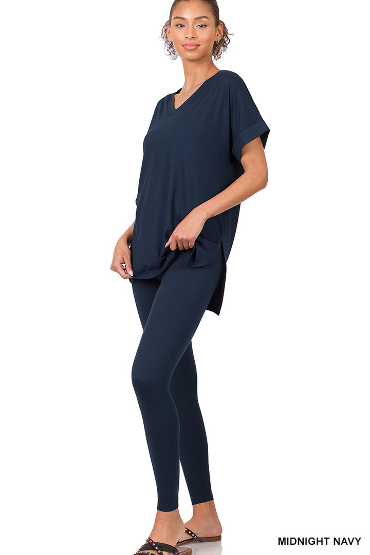 Brushed dty microfiber loungewear set