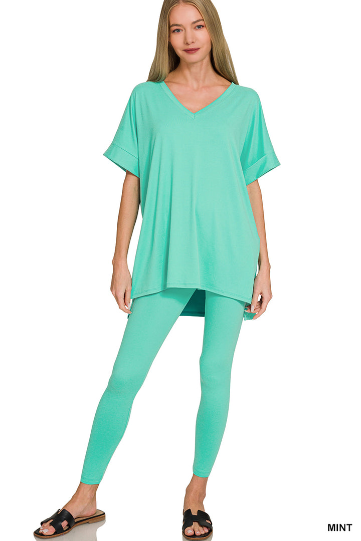 Brushed dty microfiber loungewear set