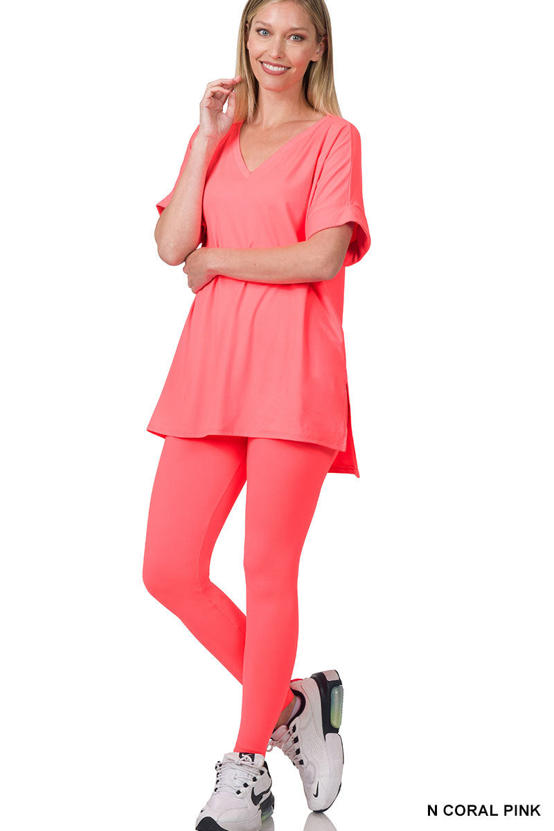 Brushed dty microfiber loungewear set