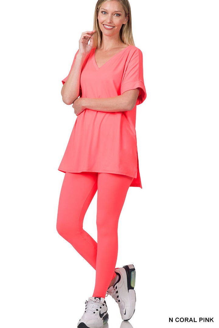 Brushed dty microfiber loungewear set