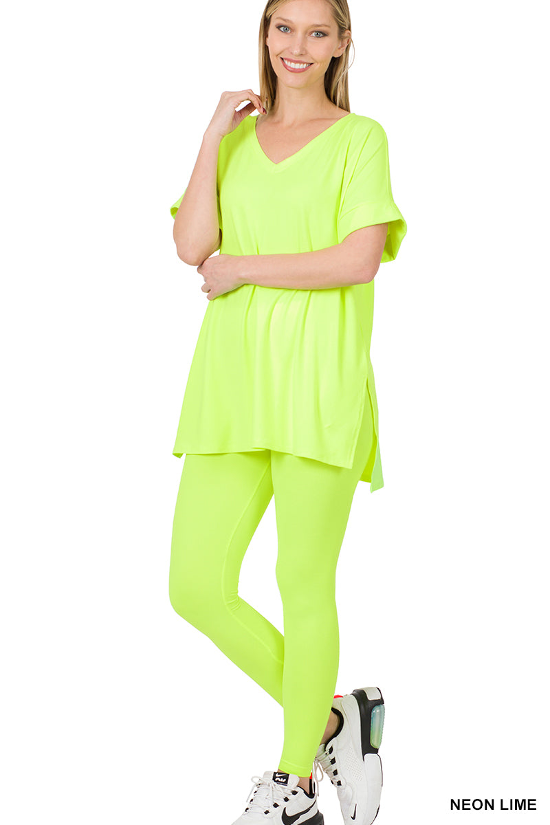 Brushed dty microfiber loungewear set