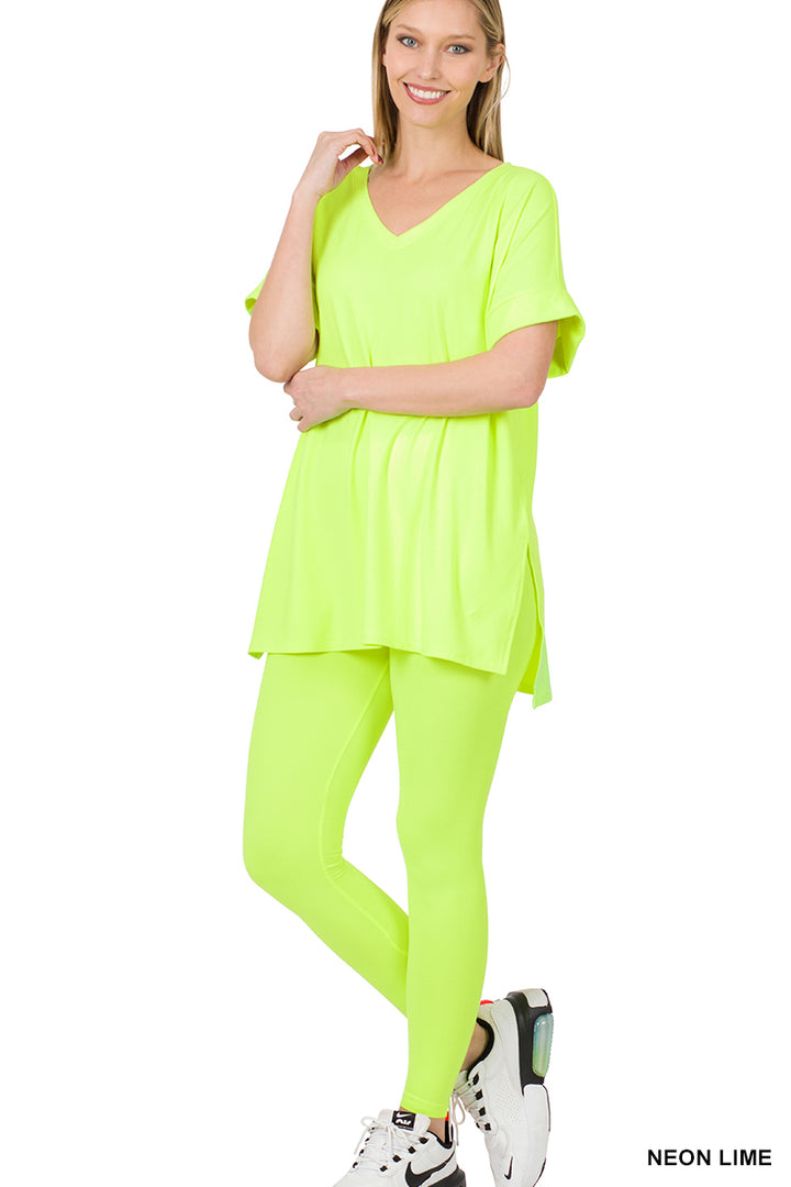 Brushed dty microfiber loungewear set