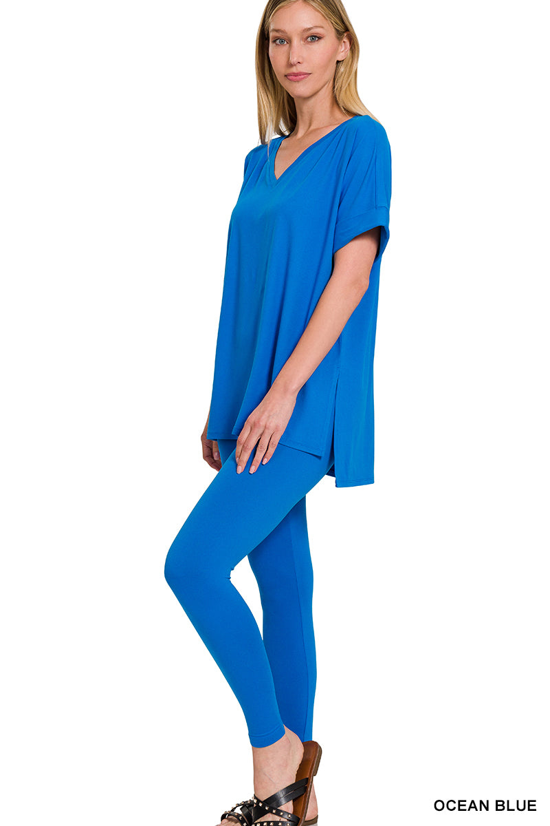 Brushed dty microfiber loungewear set