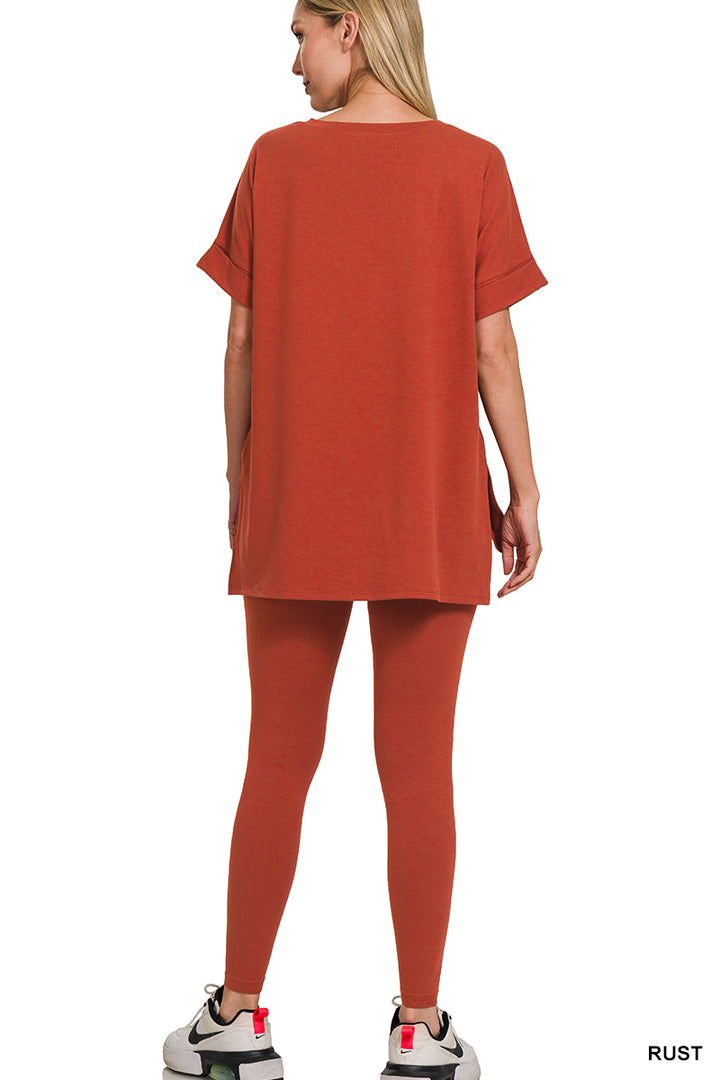 Brushed dty microfiber loungewear set