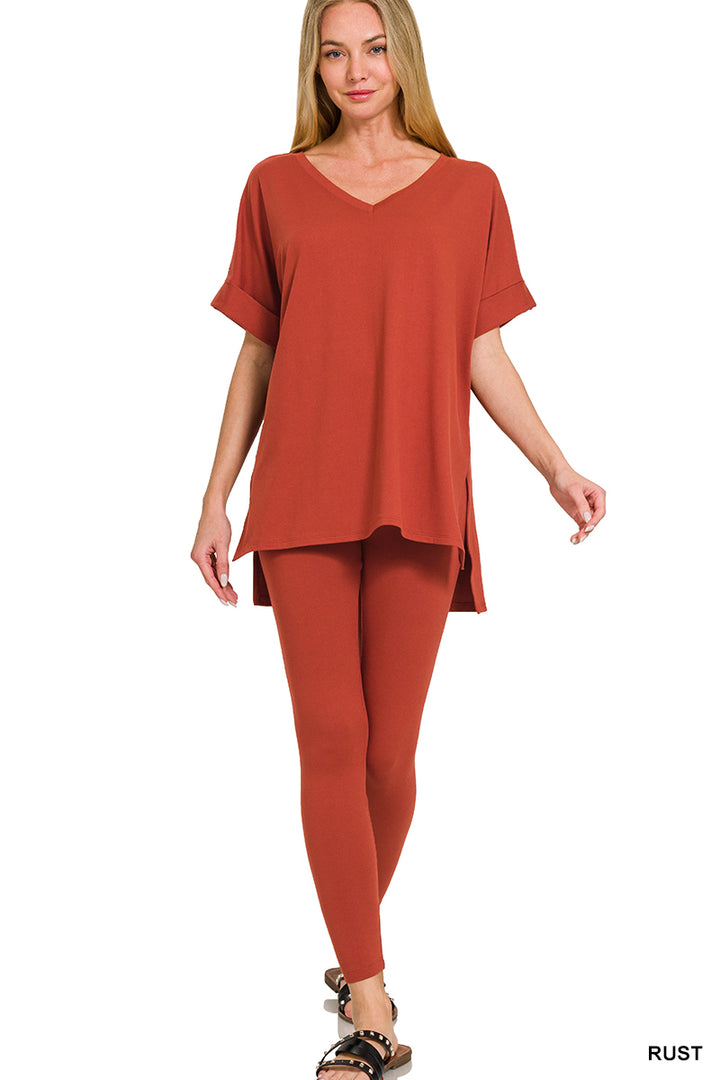 Brushed dty microfiber loungewear set