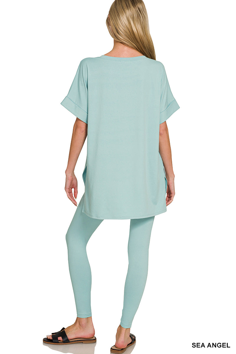 Brushed dty microfiber loungewear set