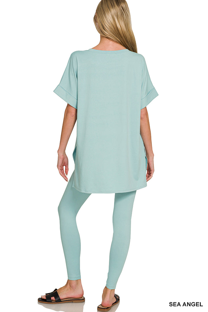 Brushed dty microfiber loungewear set