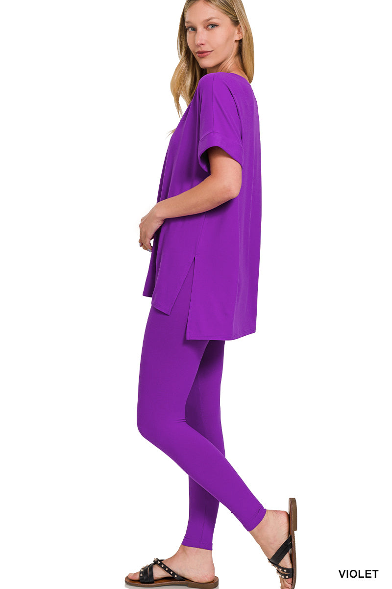 Brushed dty microfiber loungewear set