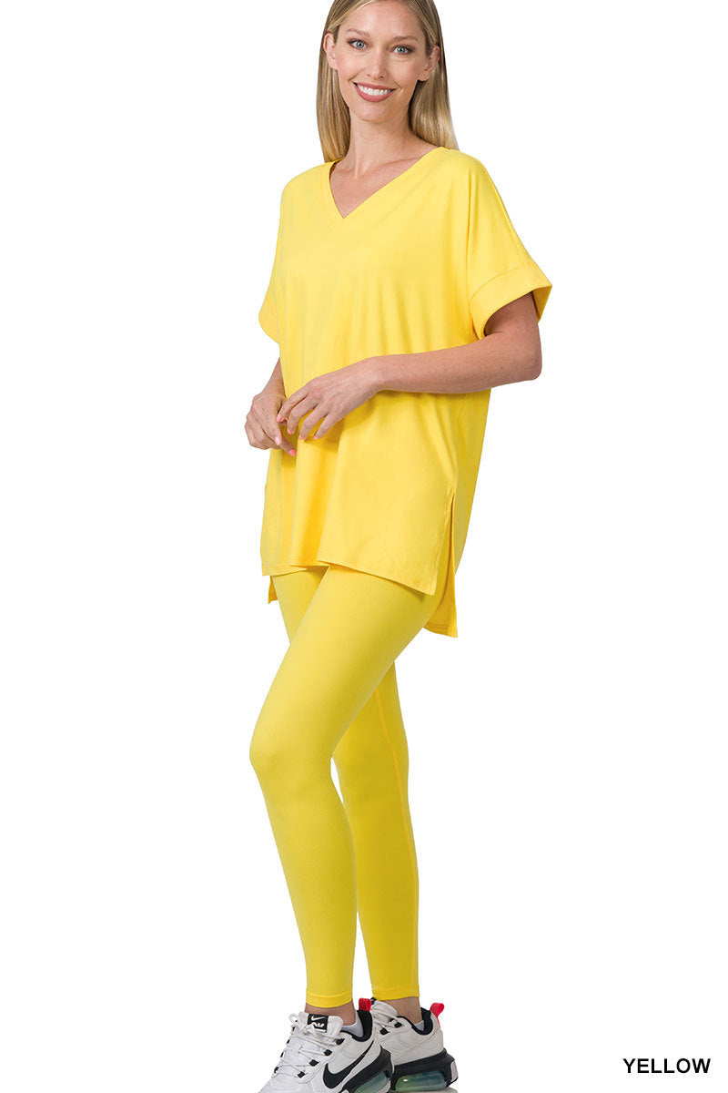 Brushed dty microfiber loungewear set