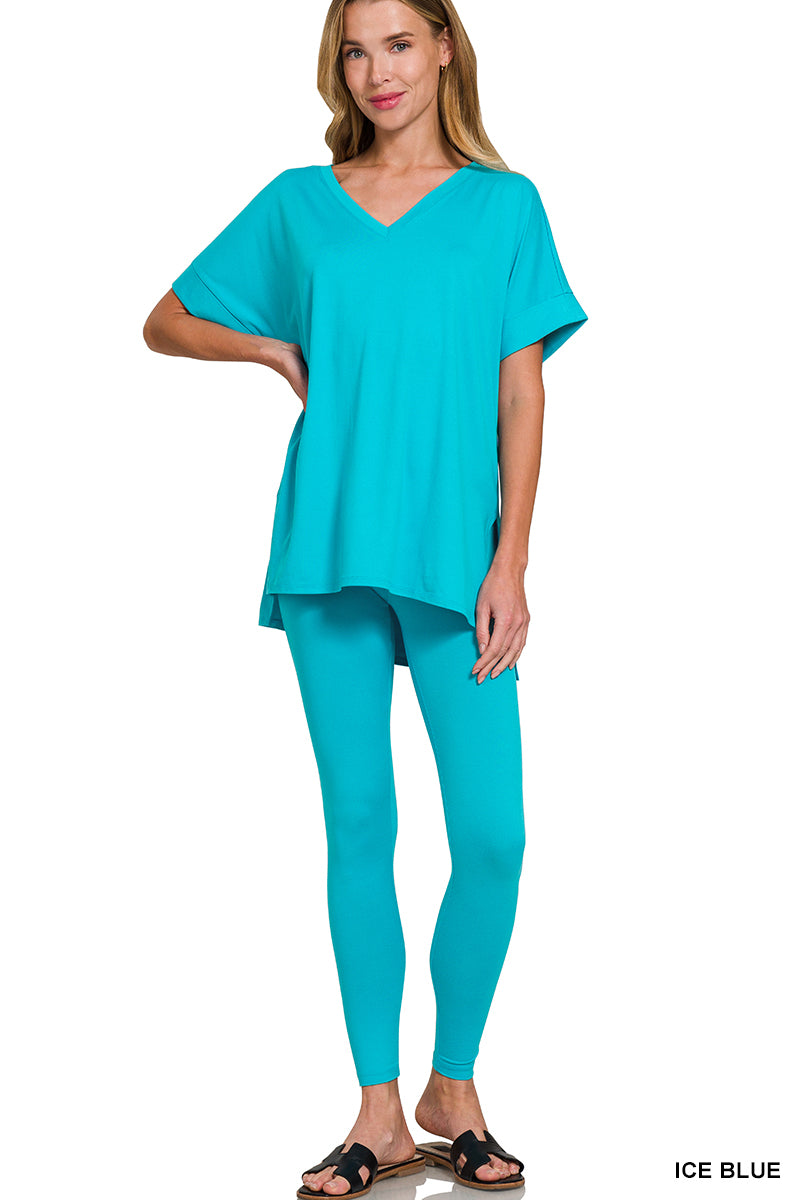 Brushed dty microfiber loungewear set