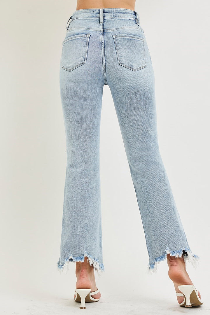 HIGH RISE-CROP STRAIGHT JEANS