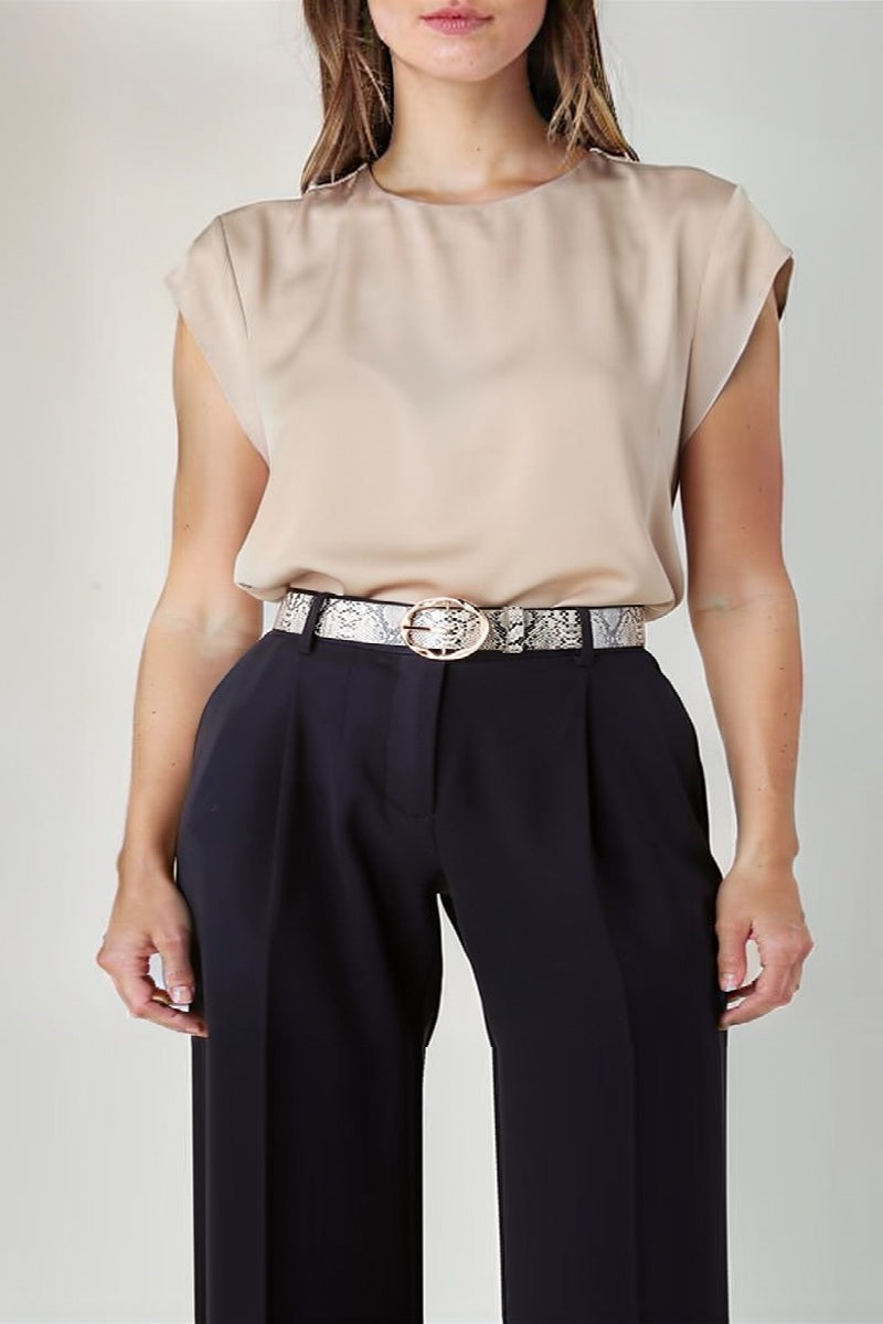 Animal print fashion belt