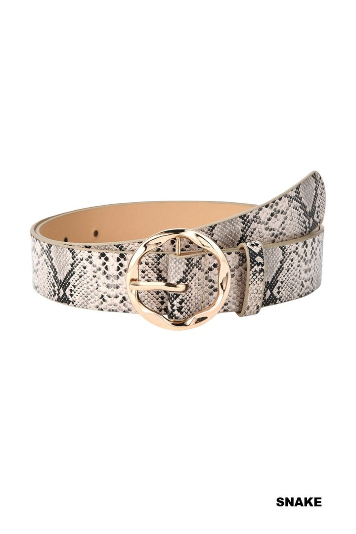 Animal print fashion belt