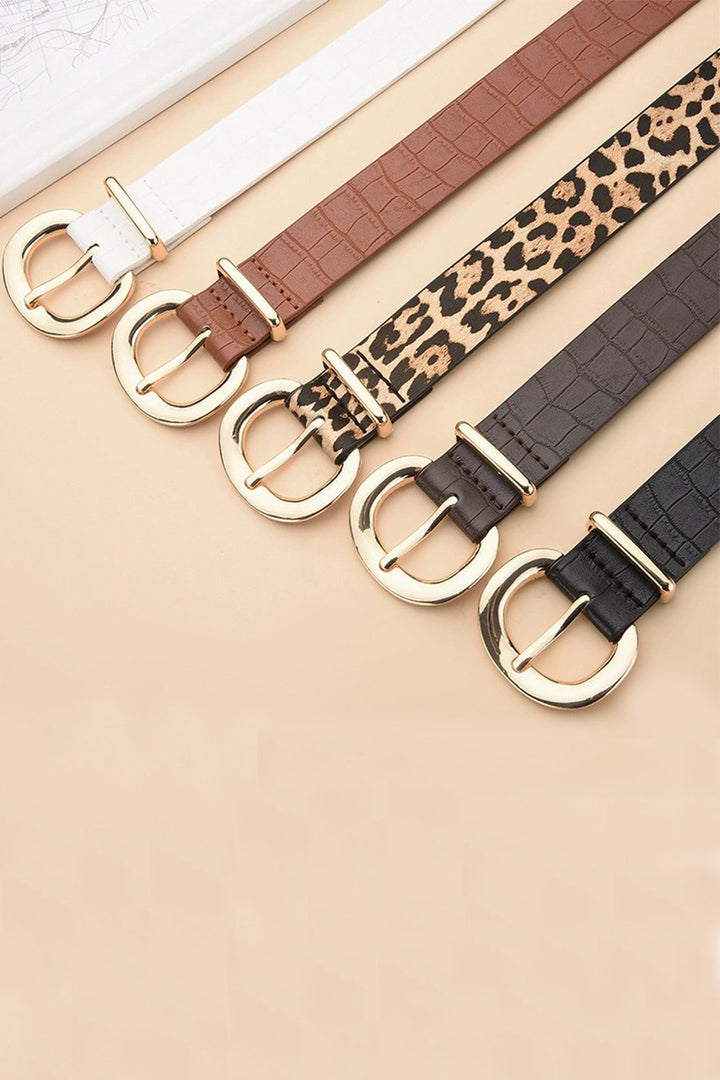 Gold pin buckle fashion belt
