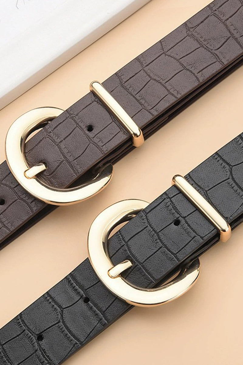 Gold pin buckle fashion belt