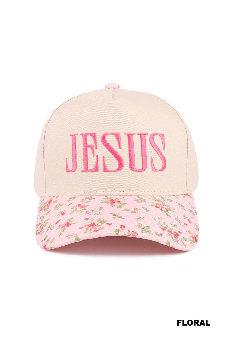 Jesus two tone canvas cotton cap