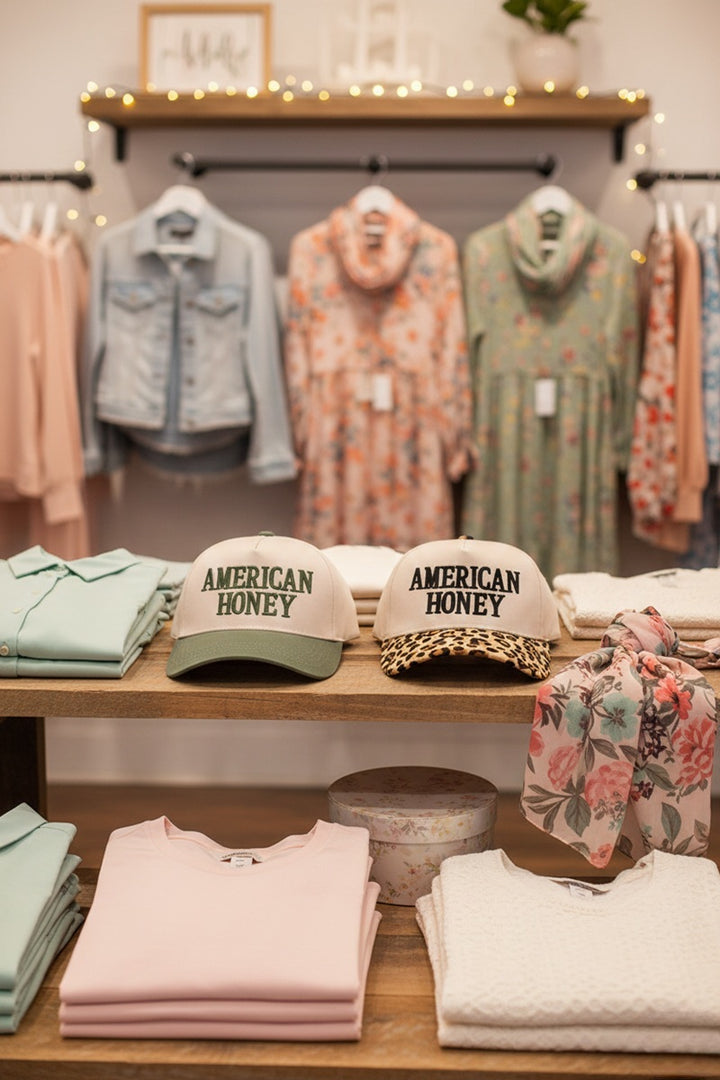 American honey two tone canvas cotton cap