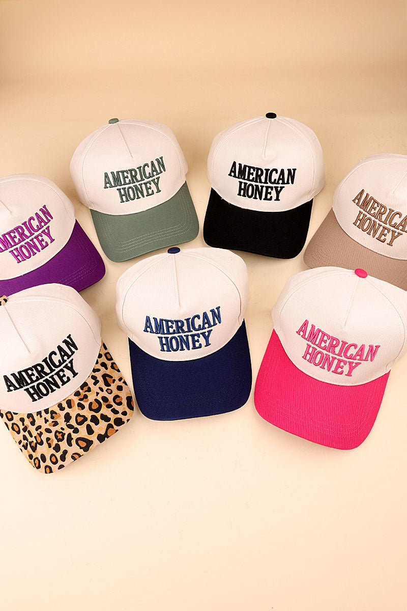 American honey two tone canvas cotton cap