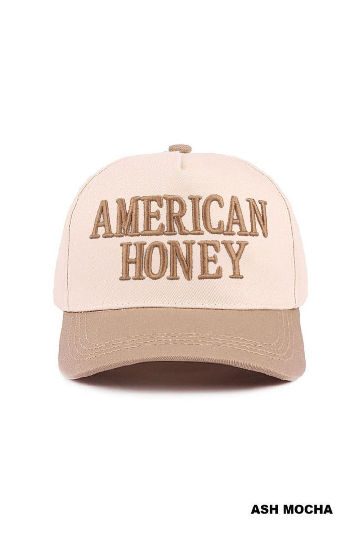 American honey two tone canvas cotton cap