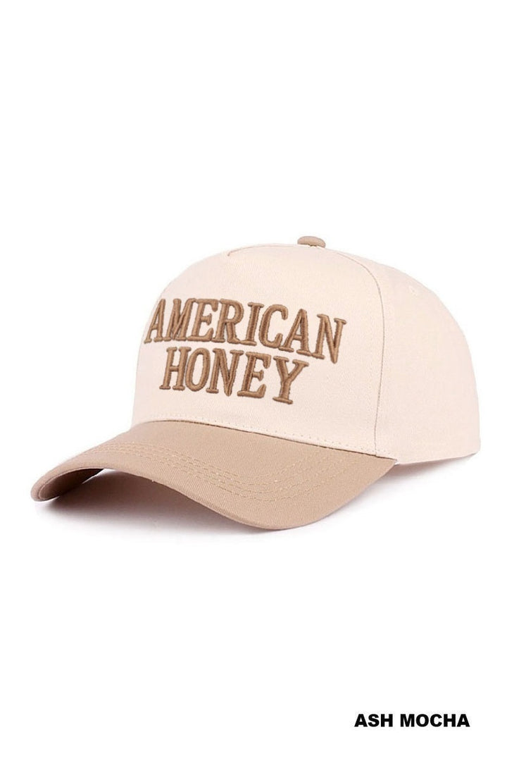 American honey two tone canvas cotton cap