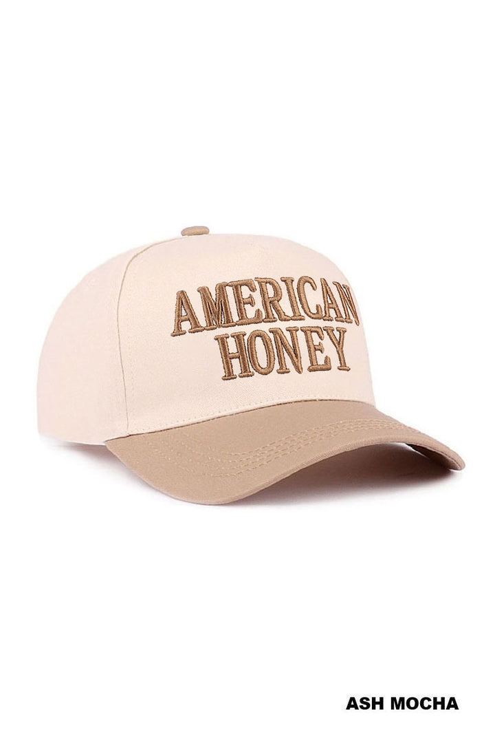 American honey two tone canvas cotton cap