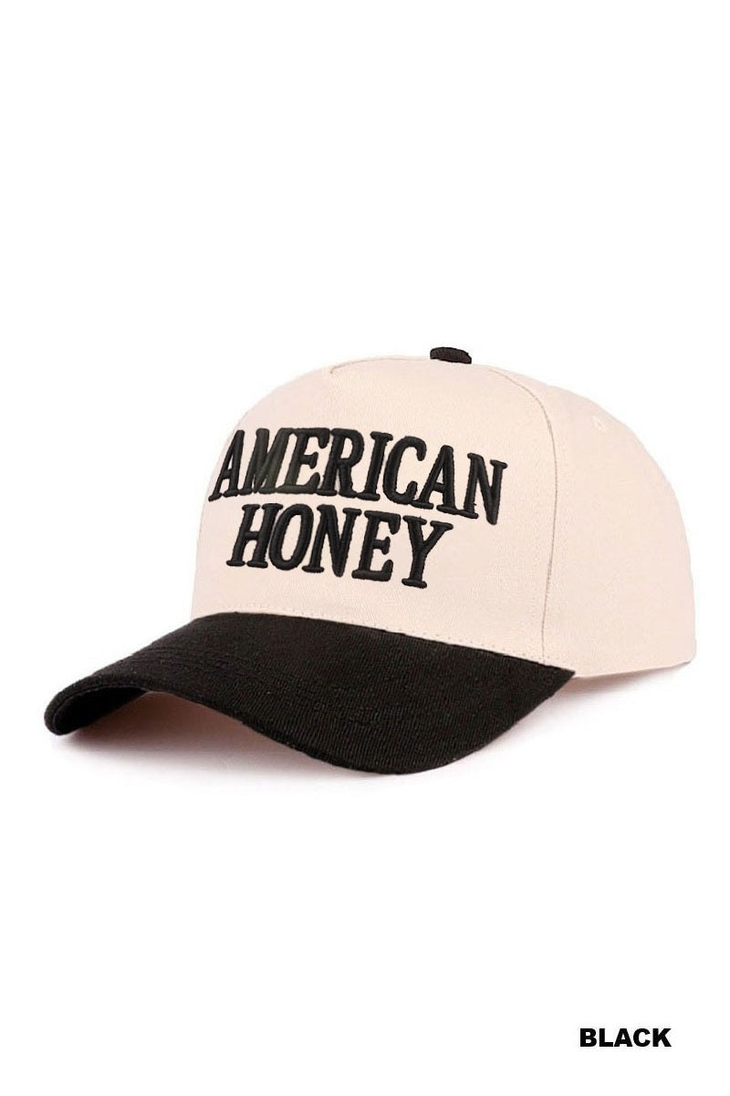 American honey two tone canvas cotton cap