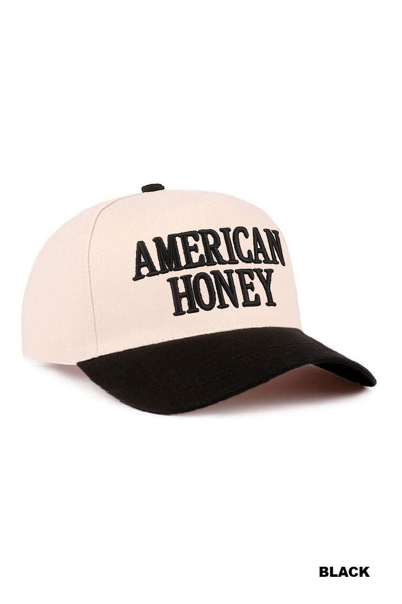 American honey two tone canvas cotton cap