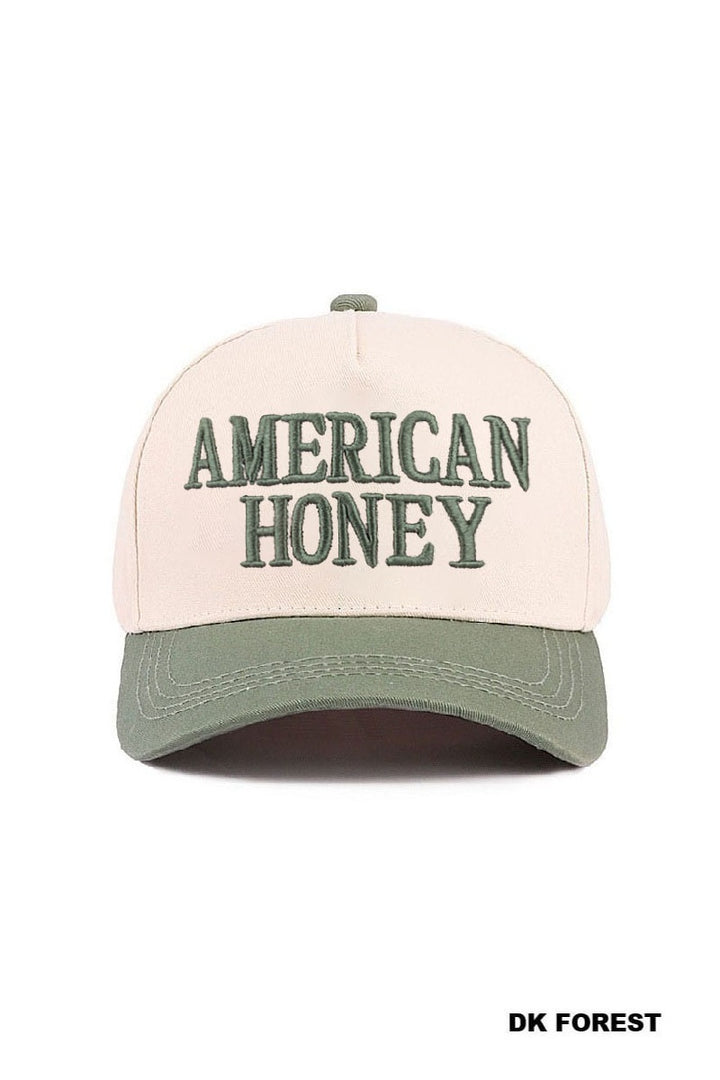 American honey two tone canvas cotton cap