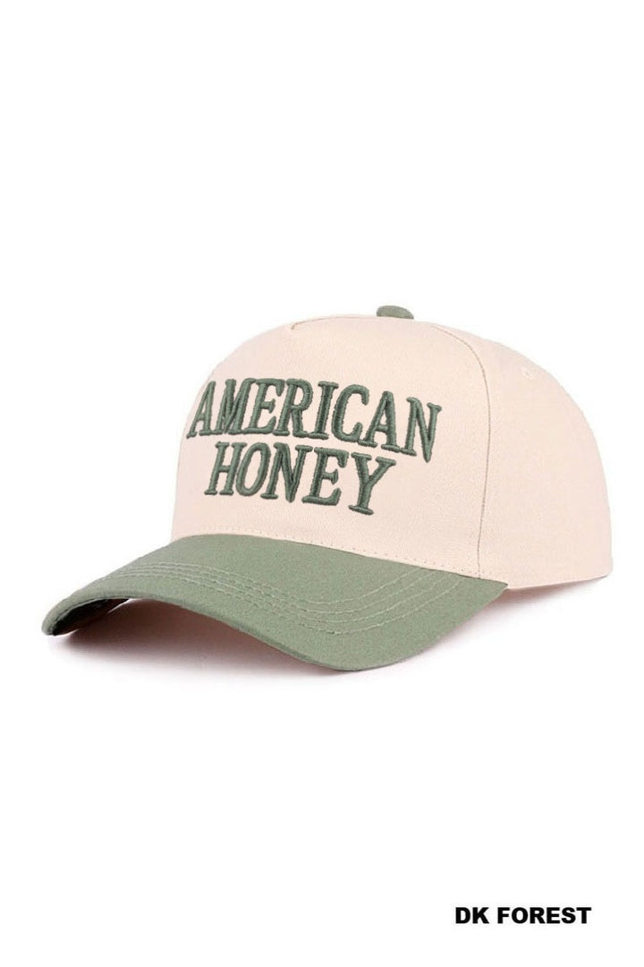American honey two tone canvas cotton cap