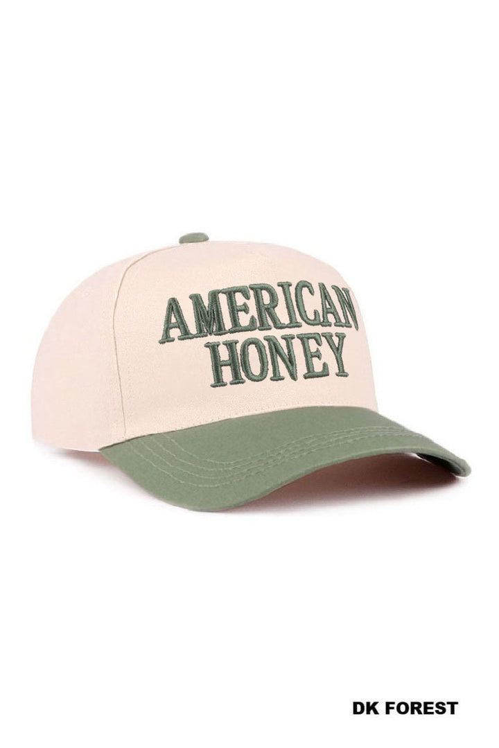 American honey two tone canvas cotton cap
