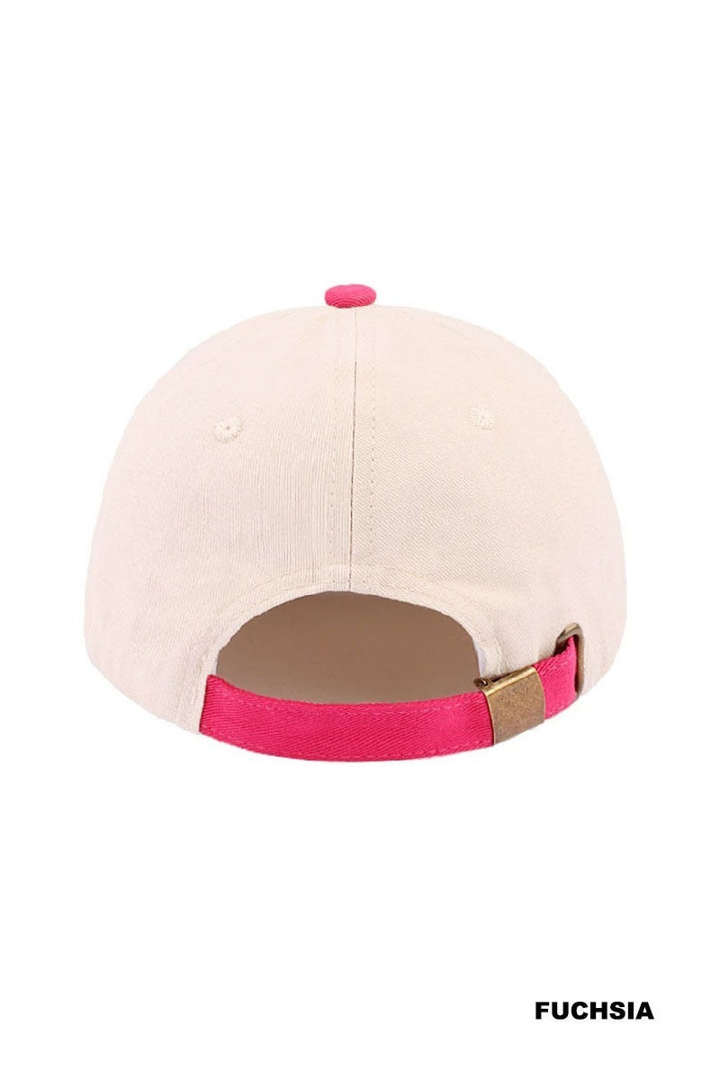 American honey two tone canvas cotton cap