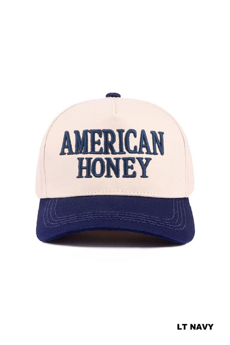 American honey two tone canvas cotton cap