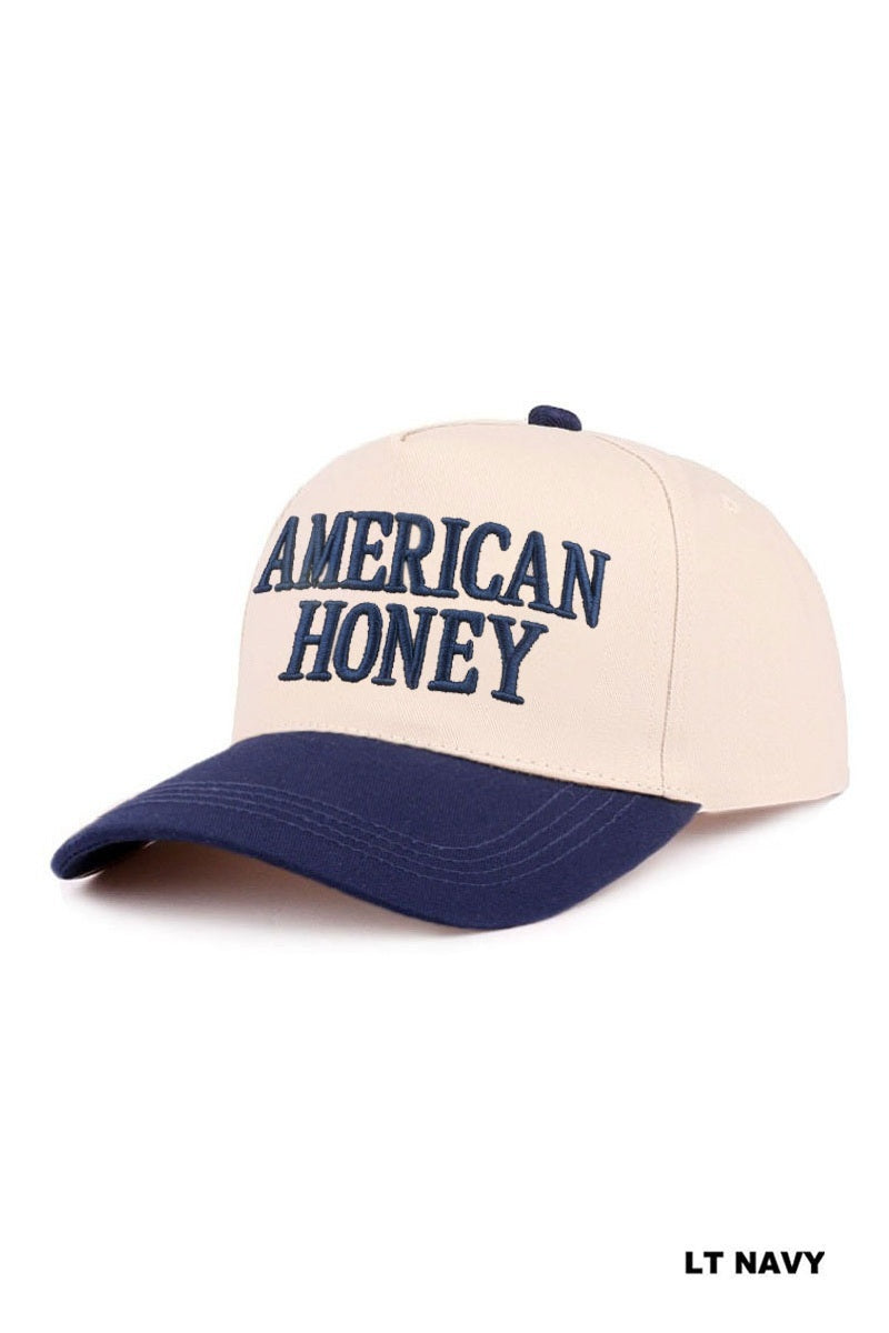 American honey two tone canvas cotton cap