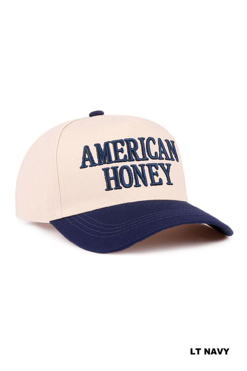 American honey two tone canvas cotton cap