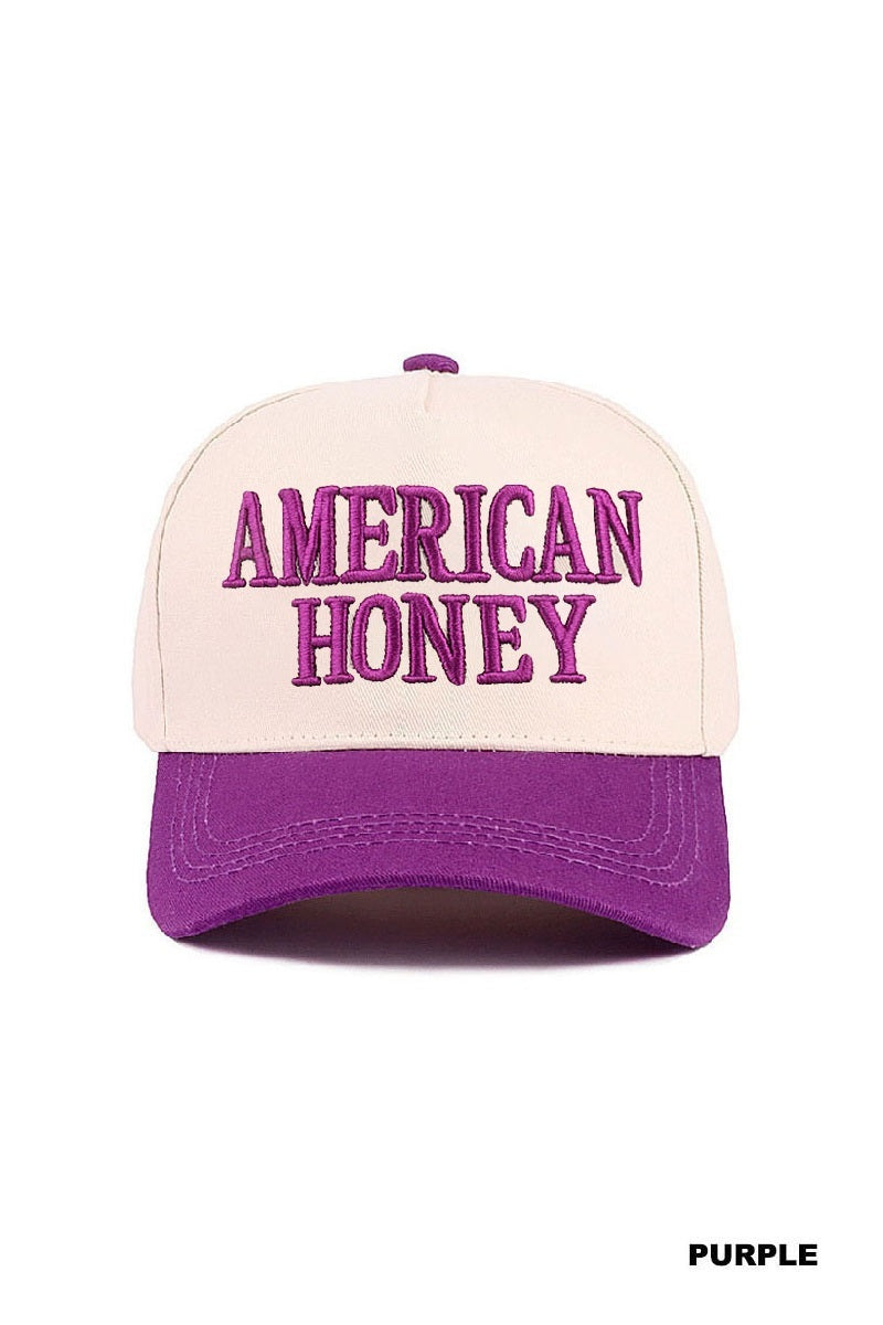American honey two tone canvas cotton cap