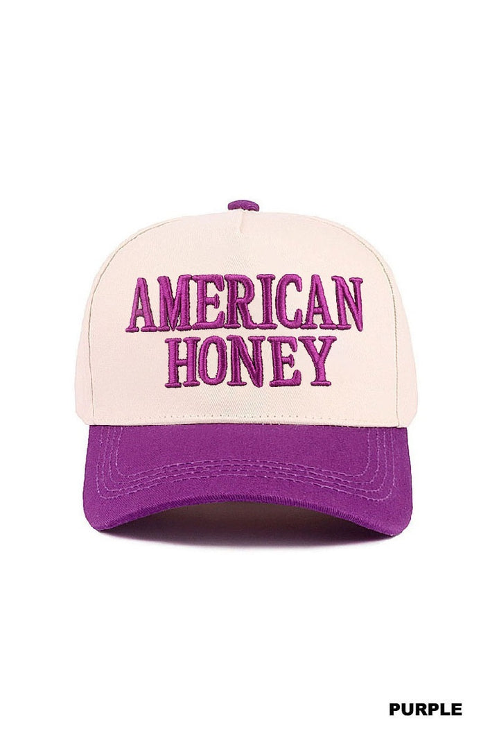 American honey two tone canvas cotton cap