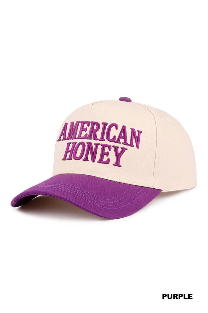 American honey two tone canvas cotton cap