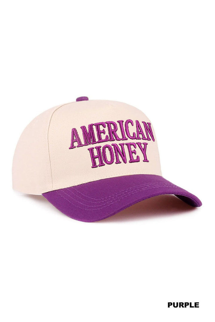 American honey two tone canvas cotton cap
