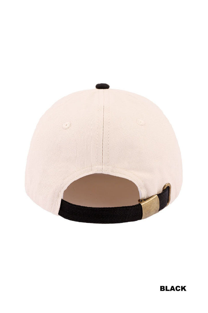 Brunettes have more fun two-tone canvas cotton cap
