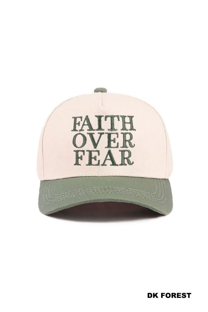 Faith over fear two tone cotton hat