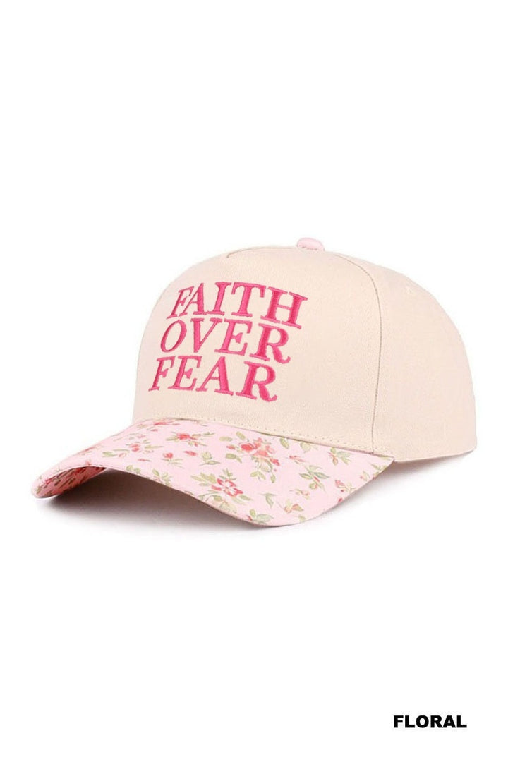 Faith over fear two tone cotton hat