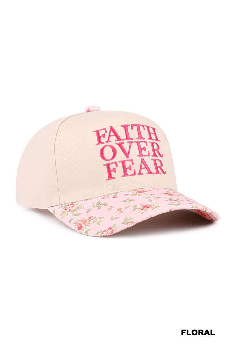 Faith over fear two tone cotton hat