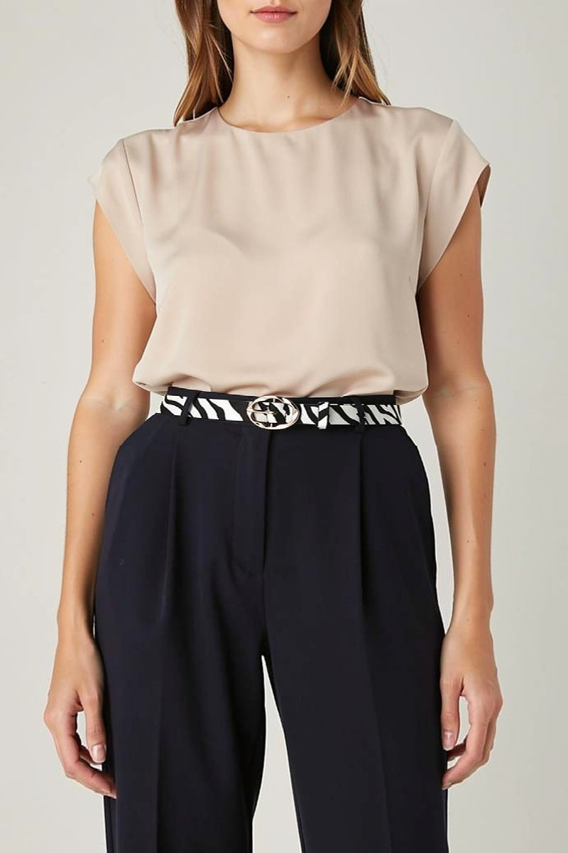 Animal print fashion belt