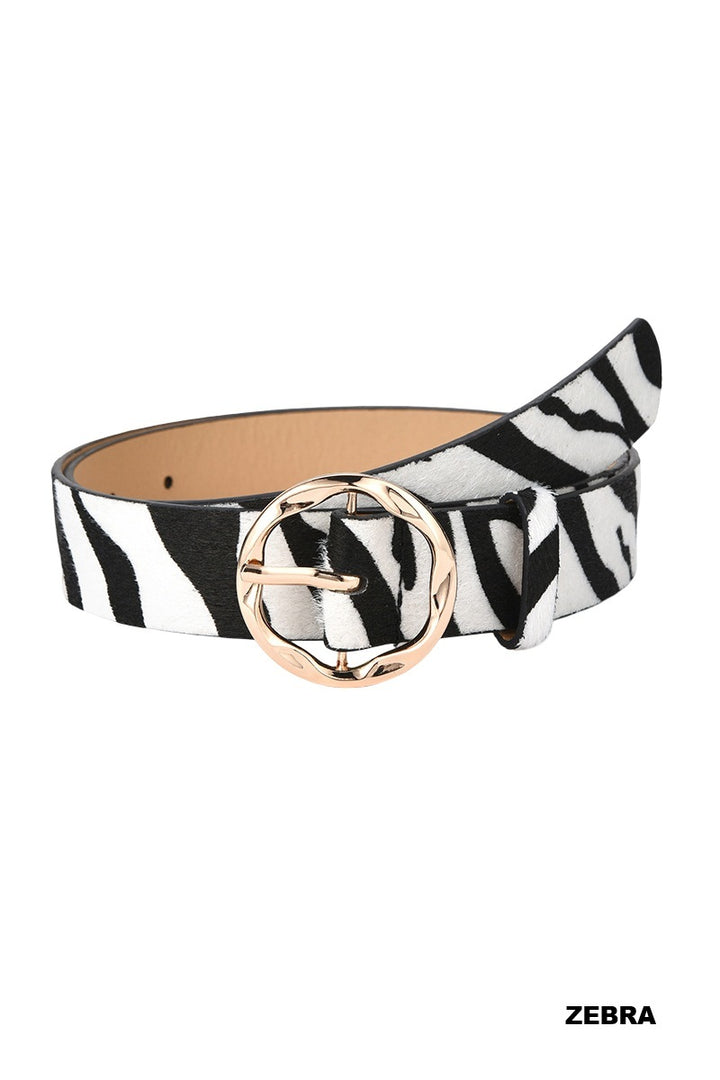 Animal print fashion belt