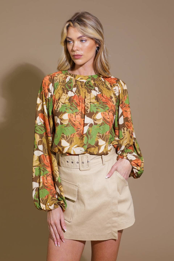 FLYING TOMATO - A printed woven top - IT13308