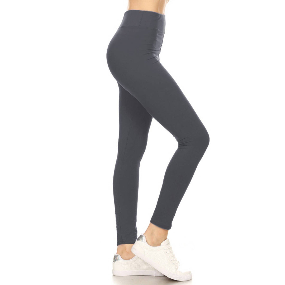 Leggings Depot - 3" Yoga Band Buttery Soft Solid Leggings (S-XL)