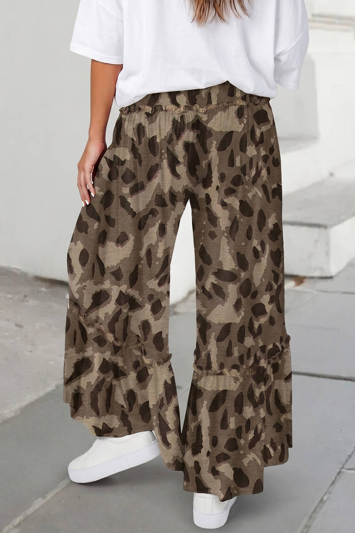 Aapparella - Camo Print Wide Leg Casual Pants | S-XL