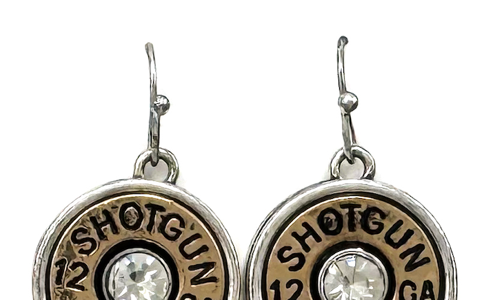 Lunar Deer - Classic Rhinestone Shotgun Shell Dangle Hook Earrings
