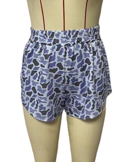 Rosa Clothing - Elasticated Camouflage Digital Print Shorts