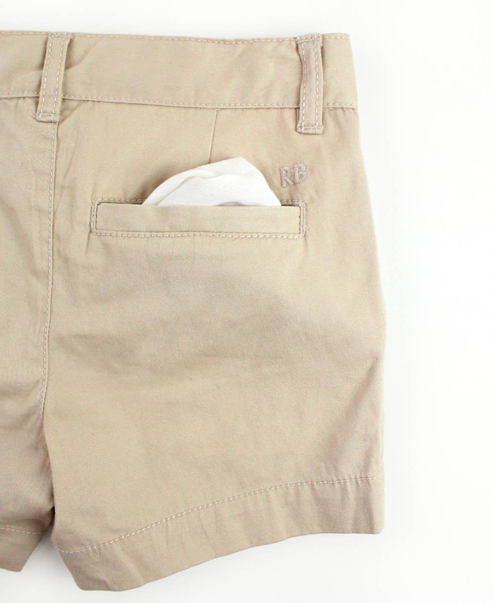 RuffleButts - Boys Khaki Stretch Chino Shorts